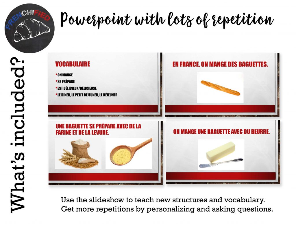 Full French food lesson plan - and 14 other fun CI lessons 2 French food lesson plan screenshot