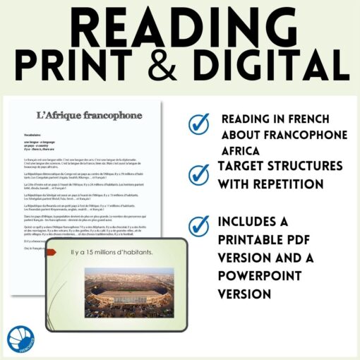 Francophone Africa French Comprehensible Input Lesson - Image 4