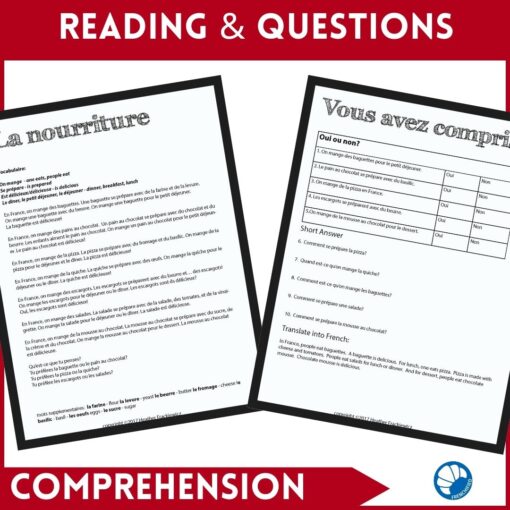 French Food Comprehensible Input Lesson - Image 3