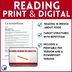 French Food Comprehensible Input Lesson