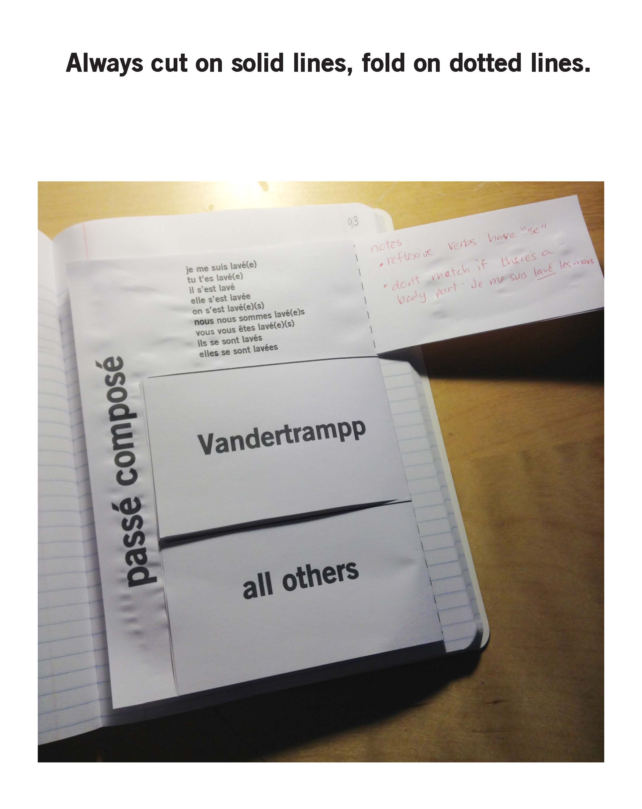 French Interactive Notebook Foldables Past & Compound Verb tenses