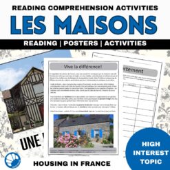 French houses and apartments reading activity