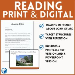 Joan of Arc French Comprehensible Inuput lesson