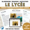 Lycee French comprehensible input lesson