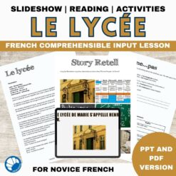 Lycee French comprehensible input lesson