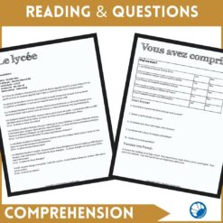 Le lycée French Comprehensible Input Lesson