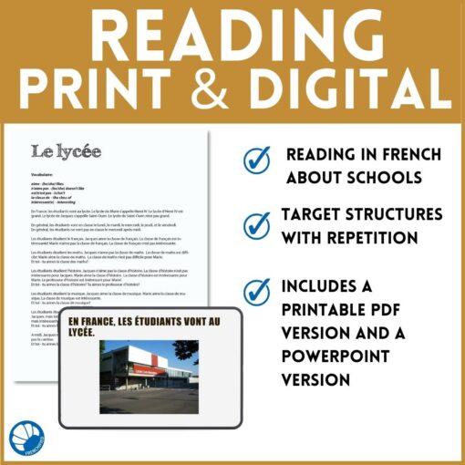 Le lycée French Comprehensible Input Lesson - Image 4