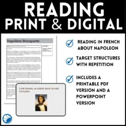 Napoleon French Comprehensible Input Lesson