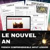 Nouvel An French comprehensible input