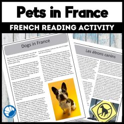 Pets in France French reading activity