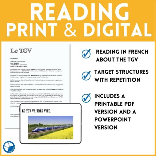 The TGV French Comprehensible Input Lesson - Image 4