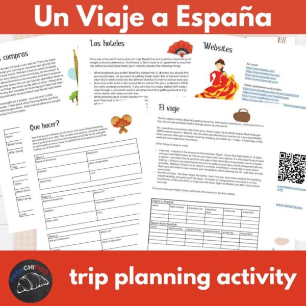 Un Viaje a España Internet activity unit