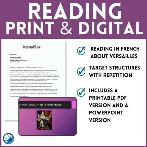 Versailles French Comprehensible Input Lesson - Image 4