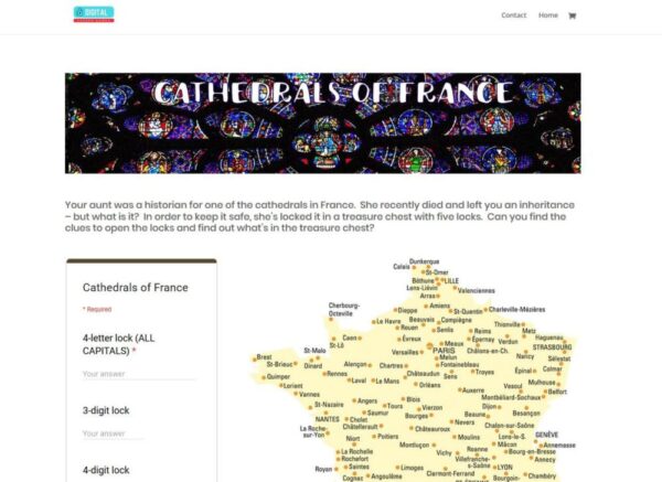 Cathedrals of France Digital Escape Game