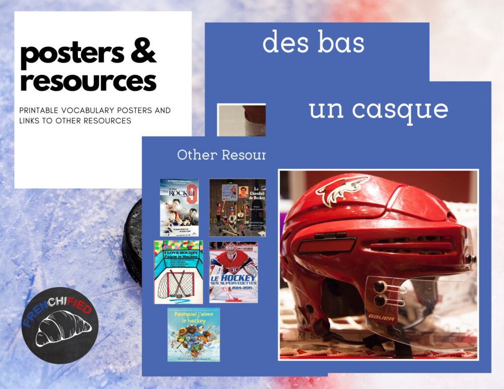 le Hockey beginning/intermediate French hockey reading comprehension & activities