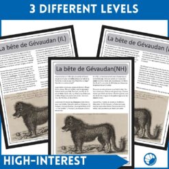 Alternative view of The Beast of Gevaudan French reading activity