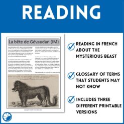 The Beast of Gevaudan French reading activity