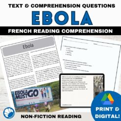 French Ebola French reading activity