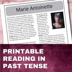 Marie Antoinette French reading activity