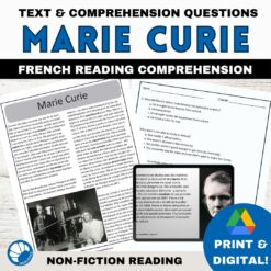 Marie Curie French reading
