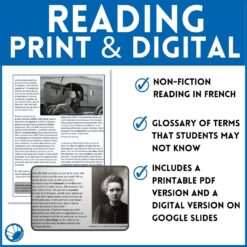 Marie Curie French reading
