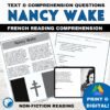 Nancy Wake French reading activity