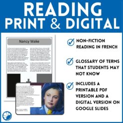 Nancy Wake French reading activity 8 Nancy Wake French reading activity