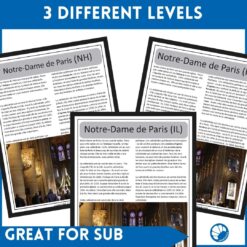 Notre Dame French reading activity