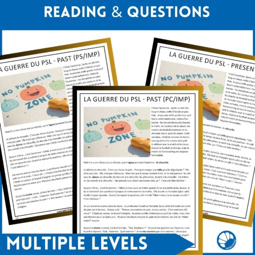 La Guerre du Pumpkin Spice Latte French short story for intermediate/advanced French learners - Image 3