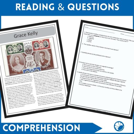 Princess Grace French reading activity - Image 3