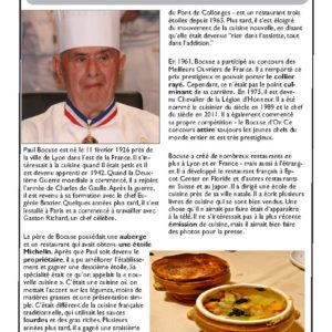 Paul Bocuse French reading activity