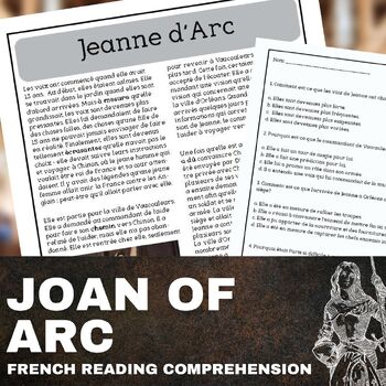 Joan of Arc French reading activity 1 Joan of Arc French reading activity