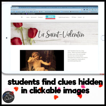 French Valentines Day digital escape game