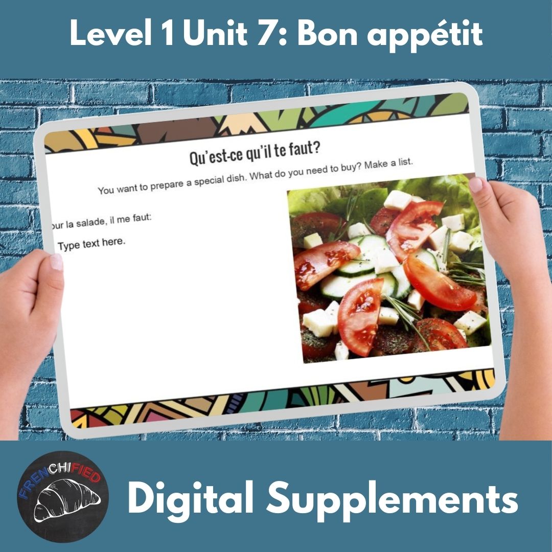 Digital Supplements for unit 7: Bon appétit!