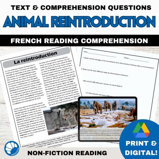 Extinct animal reintroduction French reading