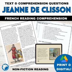 Jeanne de Clisson French reading activity