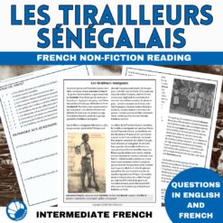Tirailleurs senegalais French reading