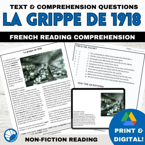 Grippe de 1918 French reading