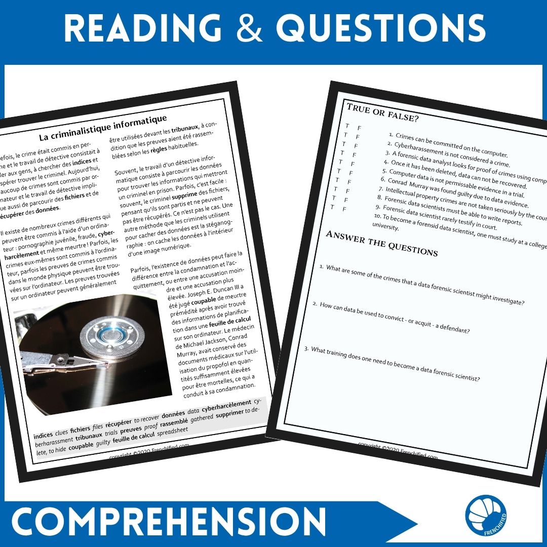 Data forensics French reading activity 3 Data forensics French reading activity - Image 3