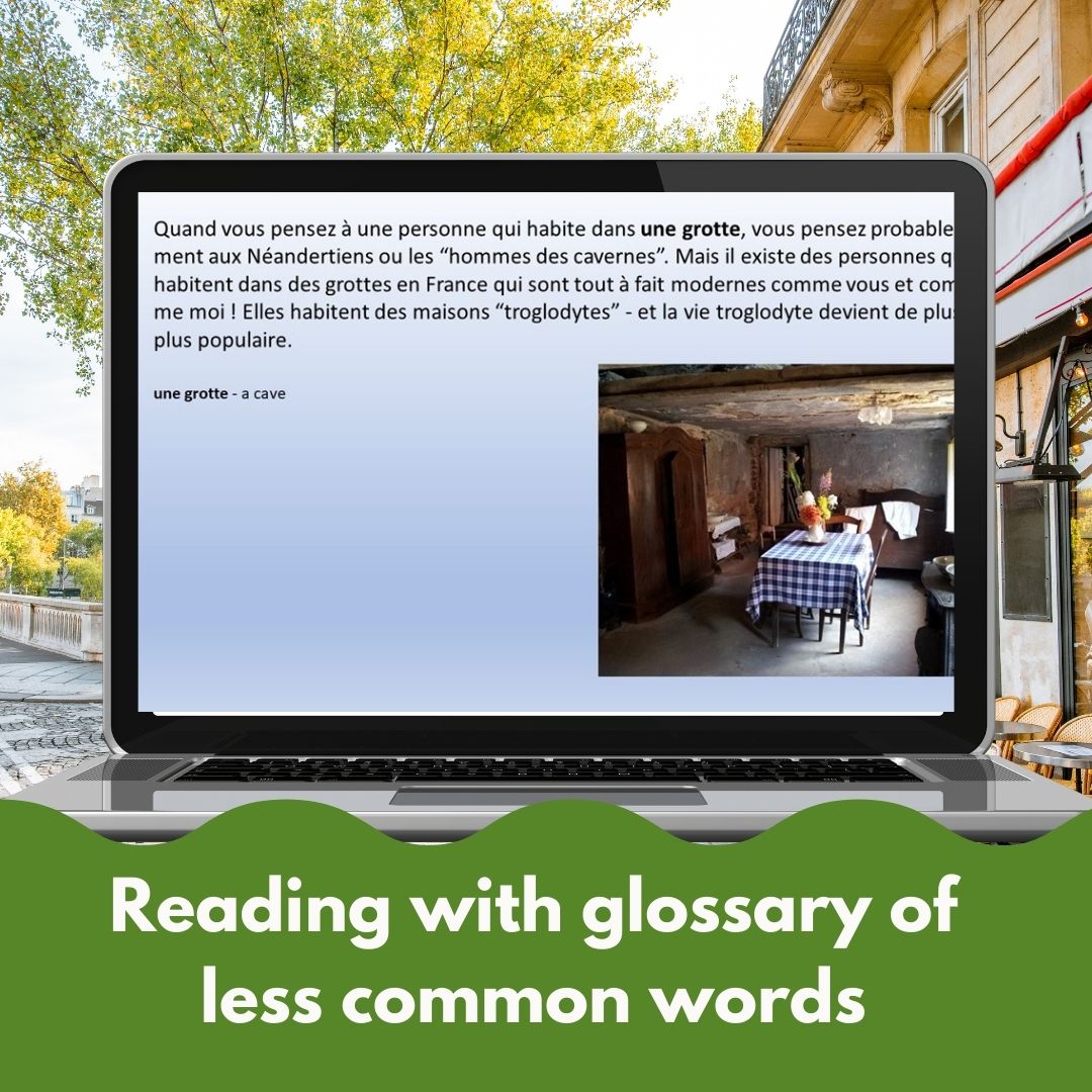 Alternative view of La vie Troglo French reading for Google Drive