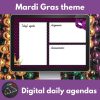 Mardi Gras agenda slides