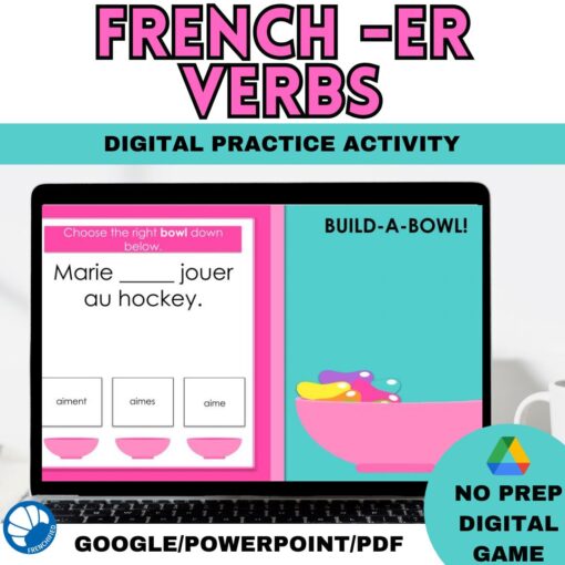 French ER verb conjugation digital game