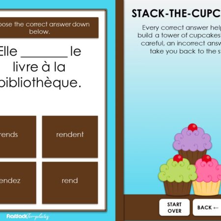 French RE verb conjugation - digital game