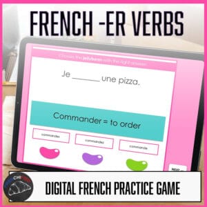 French ER verb conjugation digital game