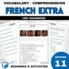 Extra French episode 11 worksheets