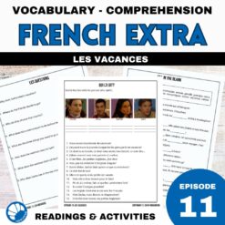 Extra French episode 11 worksheets