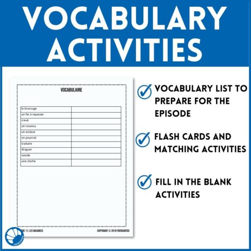 Extra French episode 11 worksheets - Les Vacances - Image 4
