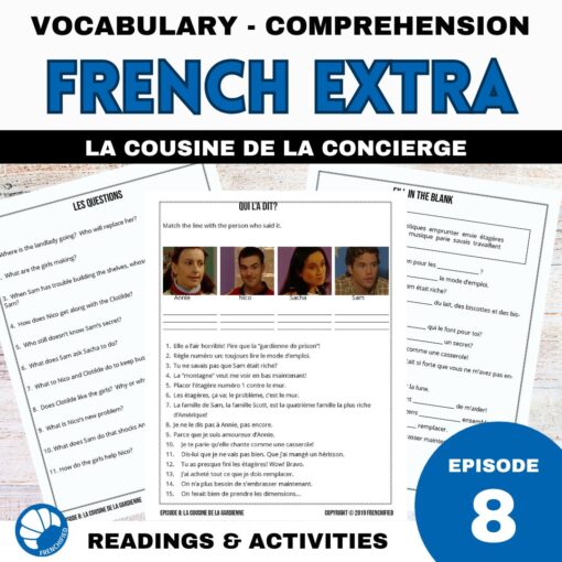 Extra French episode 8 worksheets