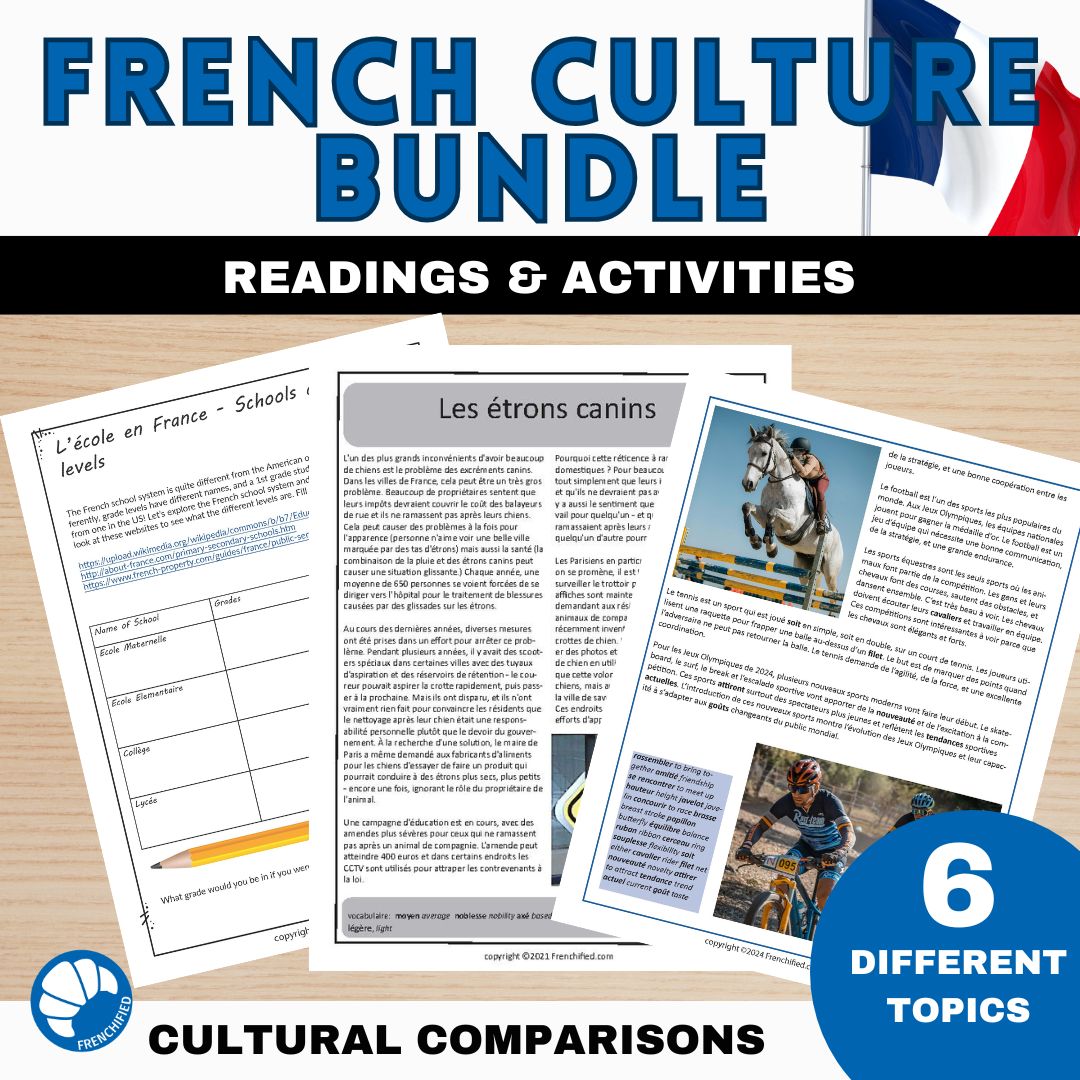 France cultural readings bundle