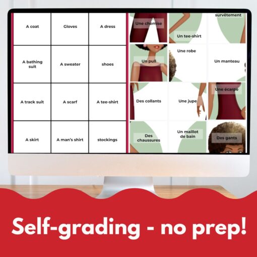French clothing vocabulary digital game - Image 2